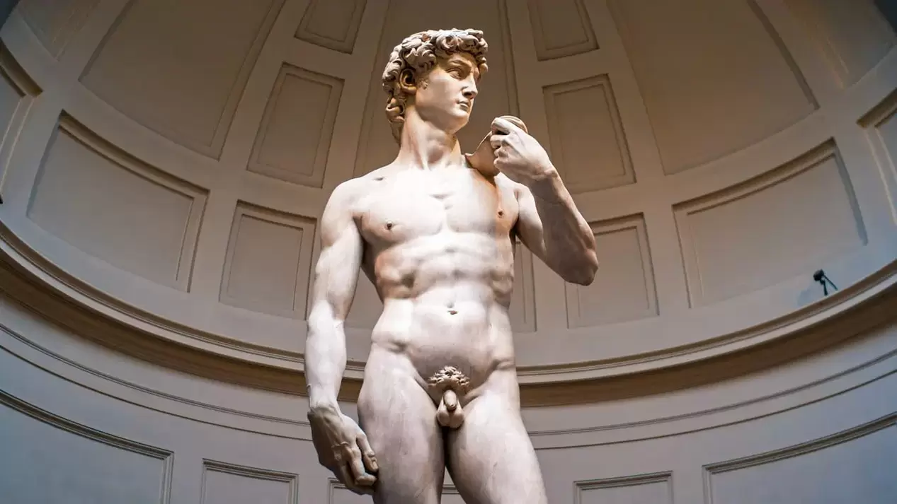 a statue of a man with a beautiful penis