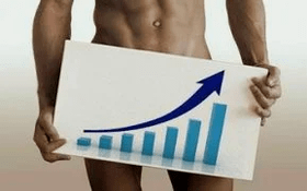The growth of the penis